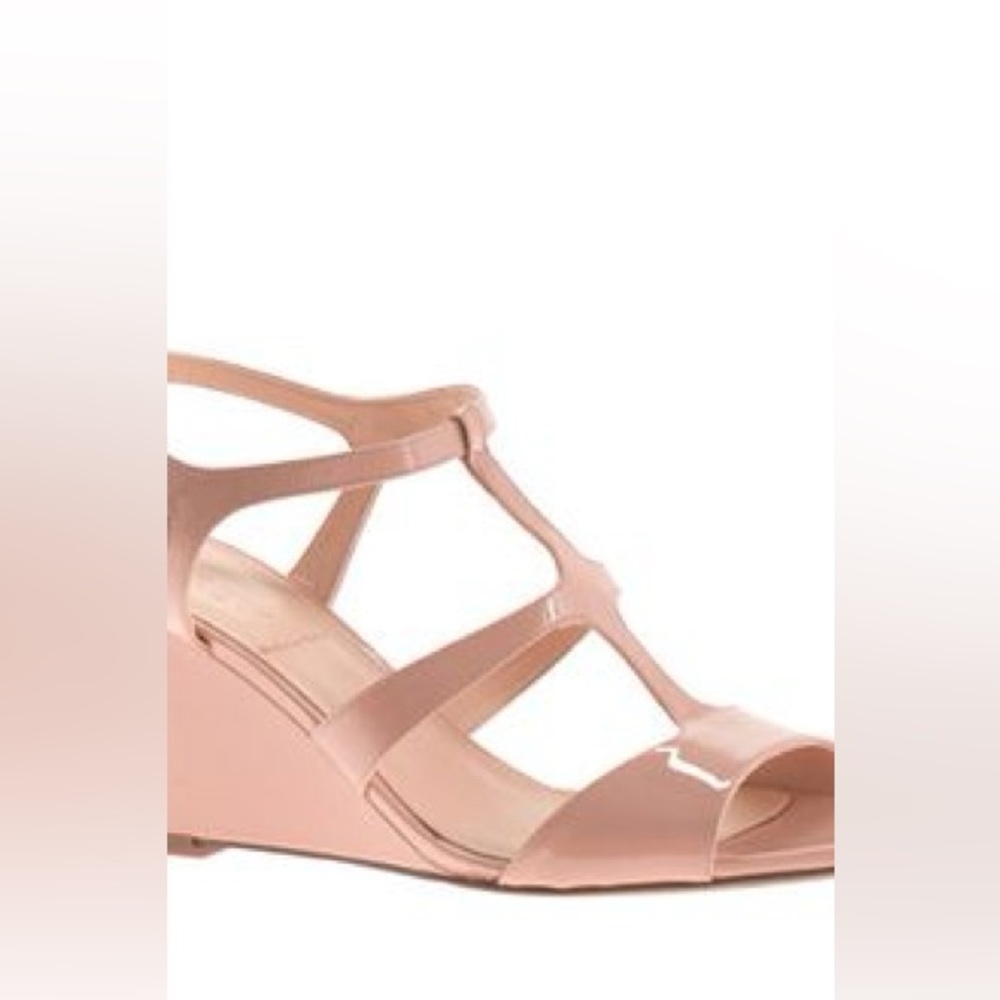J crew patent leather wedge 8 Stuart weitzman Msz intentionally blank style